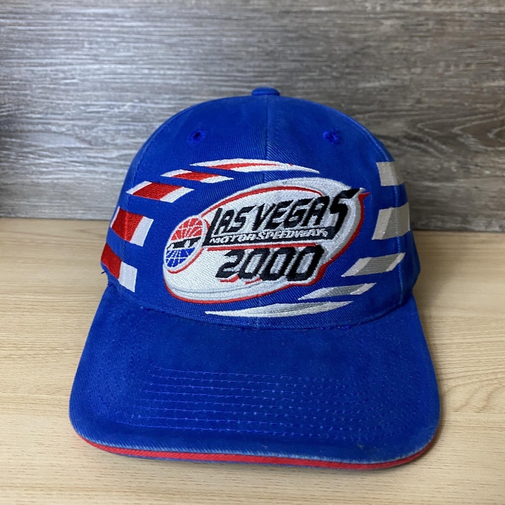 Vintage Las Vegas Motor Speedway Hat Cap Strap Back NASCAR Racing Mens 2000s